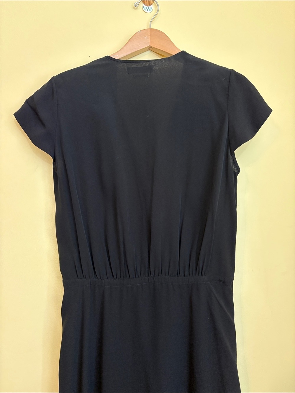Isabel Marant Étoile West Black Asymmetrical Hem Flutter Sleeve Midi Dress 38/M - Picture 6 of 15